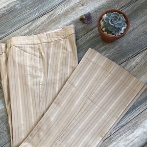 The Limited Drew Fit Tan Striped Pants